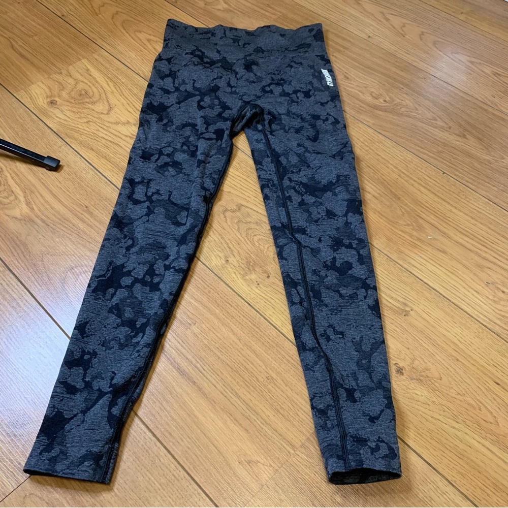 Gymshark Gray and Black Performance Leggings